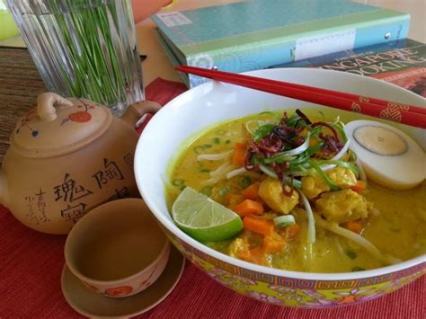 Divide the shredded chicken, bean sprouts, cilantro, green onions and sliced chili evenly among the bowls. Soto Ayam (Chicken Noodle Soup) - Recipes We Cherish