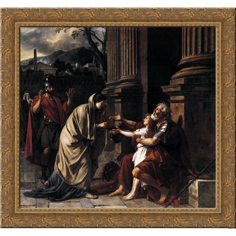 Belisarius Begging For Alms 24x20 Gold Ornate Wood Framed Canvas Art By Jacques Louis David
