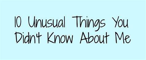 Ten Things About Me ⋆ Julies Notebook