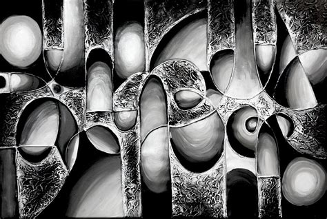 Best Art Choice Award Original Abstract Oil Painting Modern White Black Contemporary Home