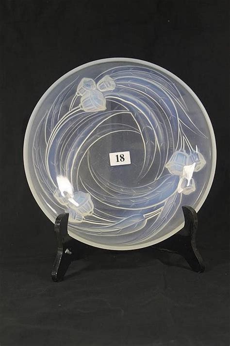 Etling Opalescent Glass Plate 23cm Diameter French Glass