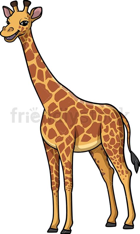Happy Giraffe Cartoon Clipart Vector Friendlystock