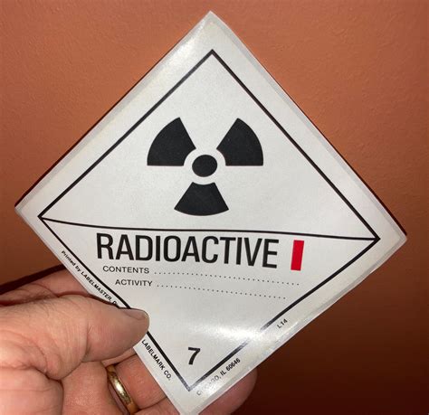 Roll Of 500 Vintage 4 Radioactive Decals Dot Transportation Hazard