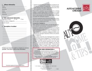 Fillable Online Auto Accident Checklist Auto Accident Checklist Fax