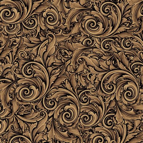 Sepia Scrollwork 22 Pattern Crew