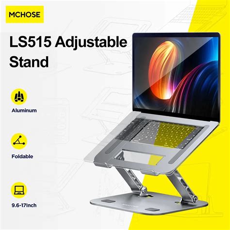 Mc 515 Laptop Stand Foldable Aluminum Alloy Portable Notebook Stand 10