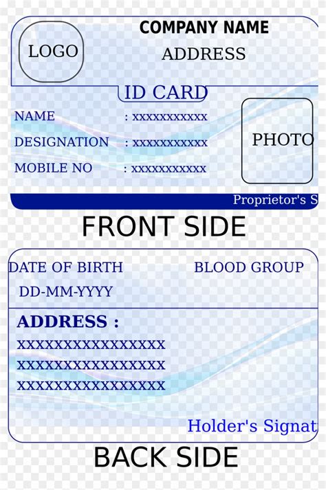 Editable Free Printable Id Cards Templates