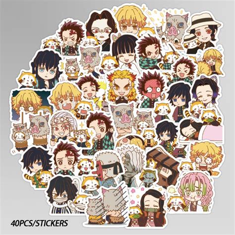 Demon Slayer Kimetsu No Yaiba Stickers 10 50 100pcs Kuru Store Cute