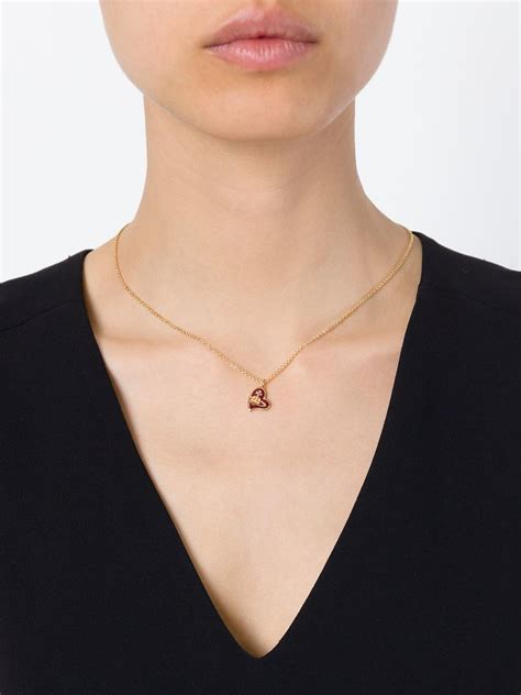 Lyst - Vivienne Westwood Orb Heart Pendant Necklace in Purple