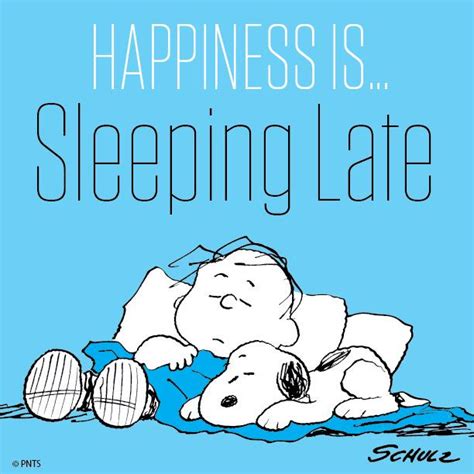 Peanuts On Twitter Happiness Is Sleeping Late Gw8mesfx7w