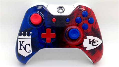 Kansas City Sports Themed Custom Painted Xbox One Controller Acidic