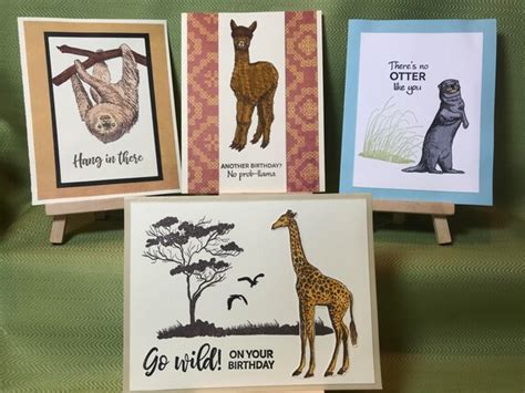 Wildlife Birthday Greeting Cards Handmade Etsy