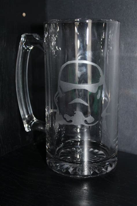 Stormtrooper Etched Star Wars Beer Mug Etsy Glass Etching Diy Diy