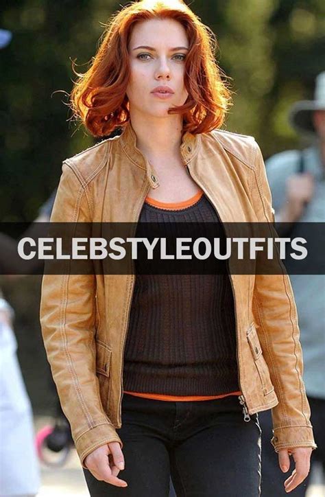 Scarlett Johansson The Avengers Black Widow Leather Jacket