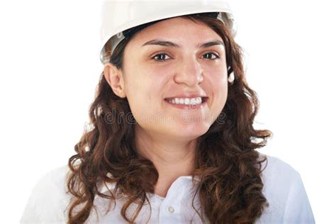 Portrait Of Young Engineer Woman Stock Photo Image Of Professional