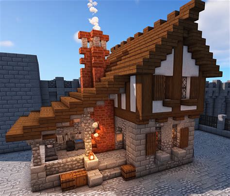 Medieval Blacksmith Botcraftnet Minecraft Houses Minecraft House