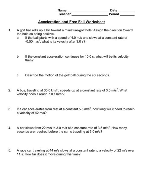 With more related ideas such rearranging formulae worksheet, acceleration calculations worksheet answer key and law of. Displacement Velocity And Acceleration Worksheet ...