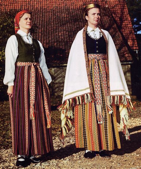 FolkCostume Embroidery Zemgale Or Semigallian Costume Latvia