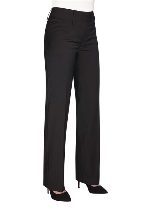 brook taverner miranda parallel leg trousers black or light grey the work uniform company