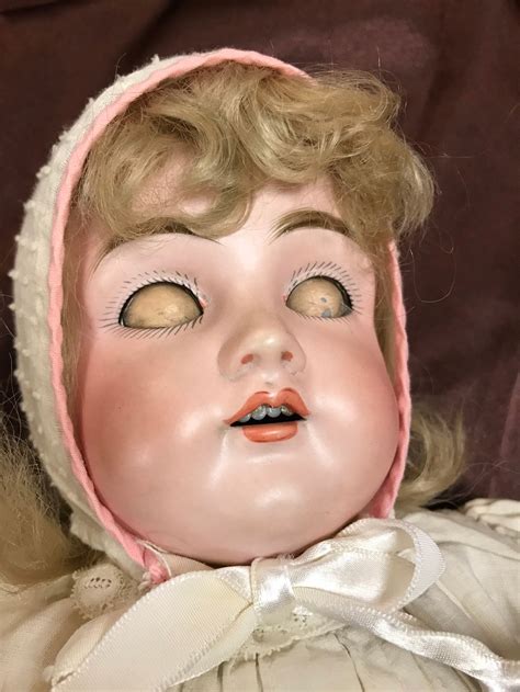 Antique Bisque Head Doll With Jointed Leather Body Sleepy Etsy