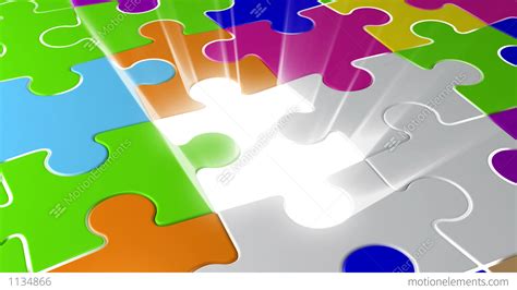 Final Puzzle Piece Falls Into Place Stock Animation 1134866