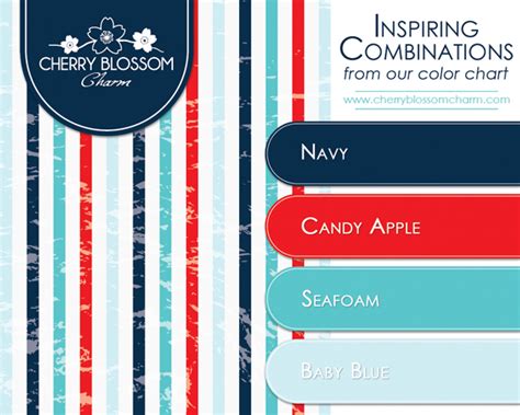 Inspiring Color Combinations Navy Candy Apple Seafoam Baby Blue