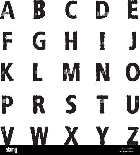 Vector Latin Alphabet Lattin Grange Font Modern Print Letters With