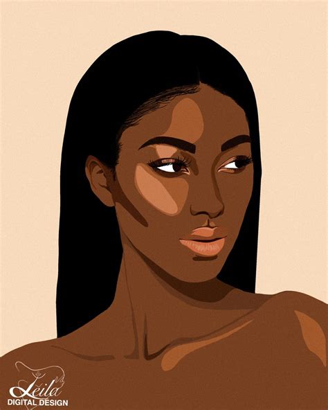 Confident Woman Black Art Painting Illustration Art Girl Oil Pastel