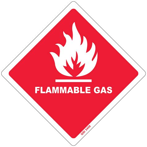 Flammable Gas 250mm X 250mm Industrial Signs