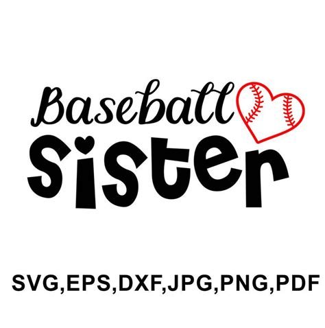 Baseball Sister Svg File Baseball Sister Tshirt Design Etsy