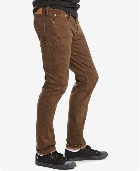 Lyst Levis Mens 511tm Slim Fit Stretch Jaspee Jeans In Brown For Men