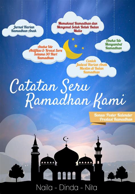 Contoh Poster Bulan Ramadhan Membuat Poster Ramadan Ceria