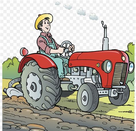 Tractor Agriculture Farm Cartoon Illustration Png 1007x973px Tractor