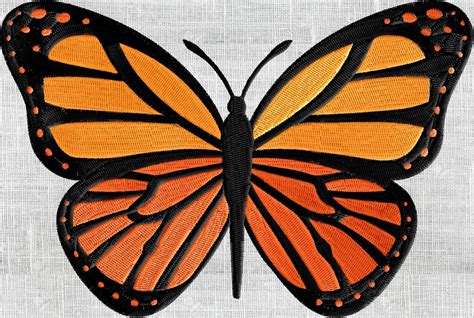 Monarch Butterfly Embroidery Design File Instant Download Etsy