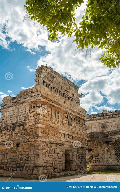 View Of The Church A Mayan Ruin At Chichen Itza Mexico Stock Photo