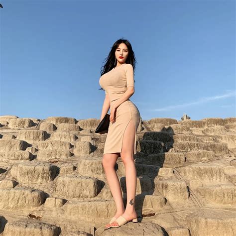 south korea s f cup fitness model has a sexy hourglass figure and a slim waist and hips inews