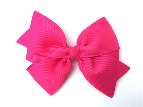 4 Inch Hot Pink Hair Bow Hot Pink Bow 4 Inch Bows Pinwheel