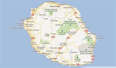 Carte De Lîle De La Réunion Détaillée Voyage Carte Plan