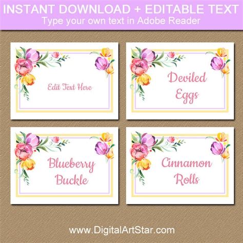 Paper And Party Supplies Party Supplies Place Cards Printable Word File