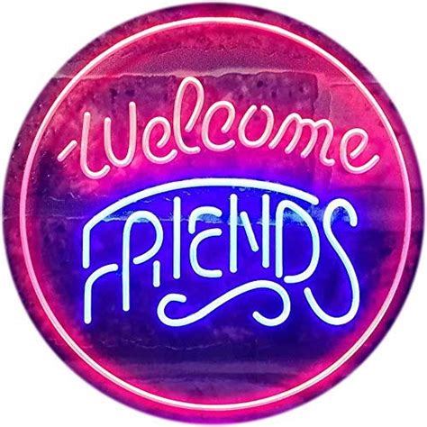 Welcome Friends Led Neon Light Sign Way Up Ts