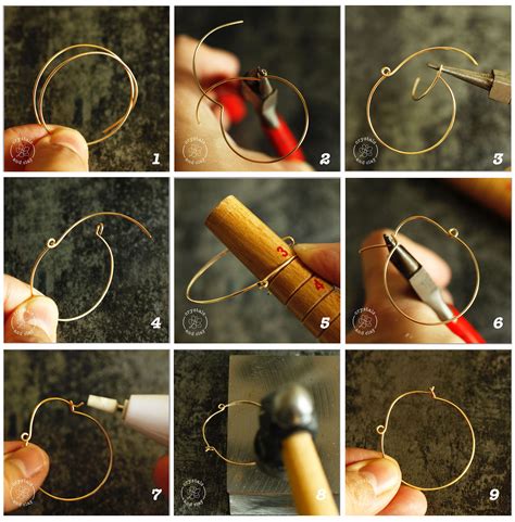 How To Make Wire Wrapped Hoop Earrings Silver Circle Earrings Hoop