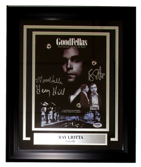 Ray Liotta And Henry Hill Signed Goodfellas 15x18 Custom Framed Movie