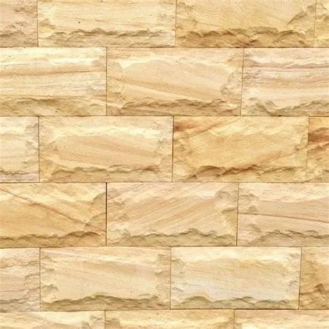 Polished Rockface Sandstone Tiles For Home Walls Thickness 20 Mm At