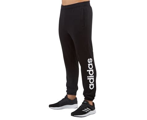 Adidas Mens Essentials Linear Trackpant Blackwhite Nz