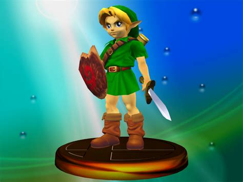 Image Young Link Classic Trophy Super Smash Bros Meleepng