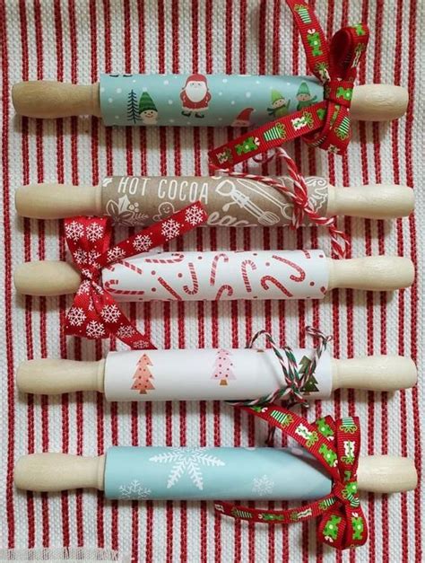 Mini Wooden Rolling Pinschristmas Rolling Pinstiered Tray Etsy