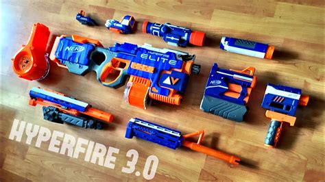 Mod Nerf Hyperfire 30 Nerf Elite Modulus Attachments Youtube