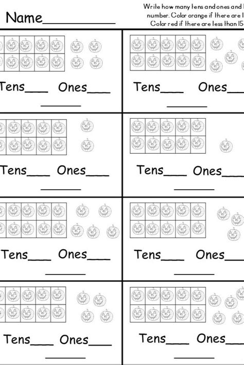 Fall Tens And Ones Free Printables Tens And Ones