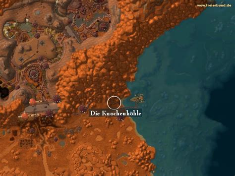 Die Knochenhöhle Landmark Map And Guide Freier Bund World Of Warcraft