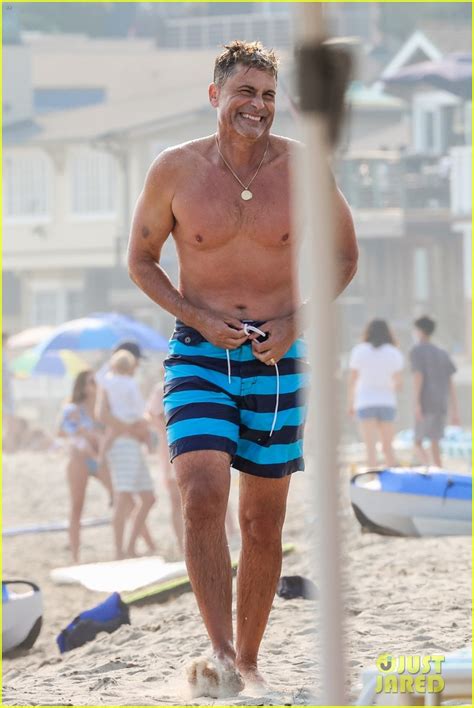 rob lowe shows off his fit physique while going shirtless after a the best porn website